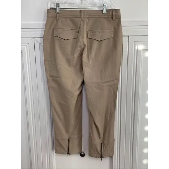 Tan Utility Capri Pants Size 8 NWT‎ - Picture 3 of 9